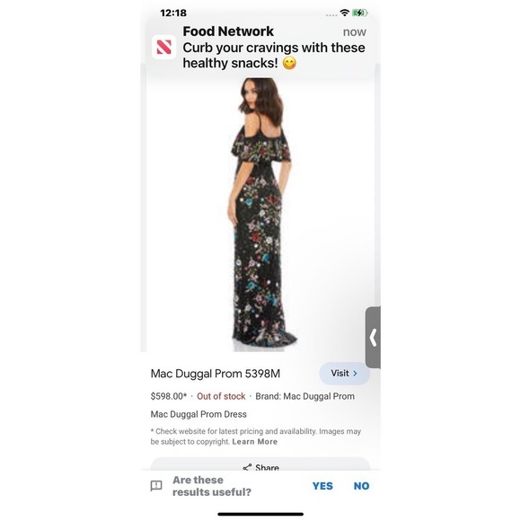 MAC DUGGAL Women's Black/Multi Prom Dress Gown Maxi Size 4 NWT - Picture 4 of 12